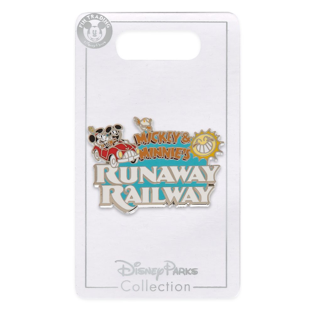Mickey and Minnie Mouse Runaway Railway Logo Pin