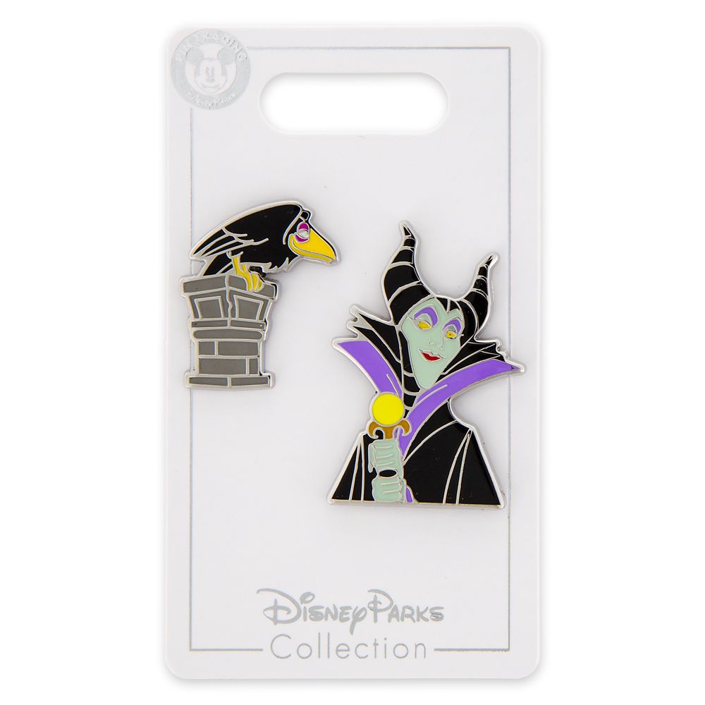 Maleficent and Raven Pin Set – Sleeping Beauty – Disney Villains