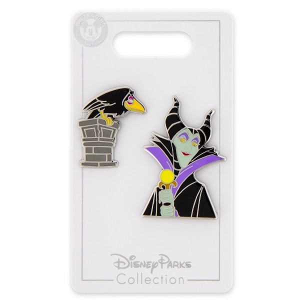 Maleficent and Raven Pin Set – Sleeping Beauty – Disney Villains
