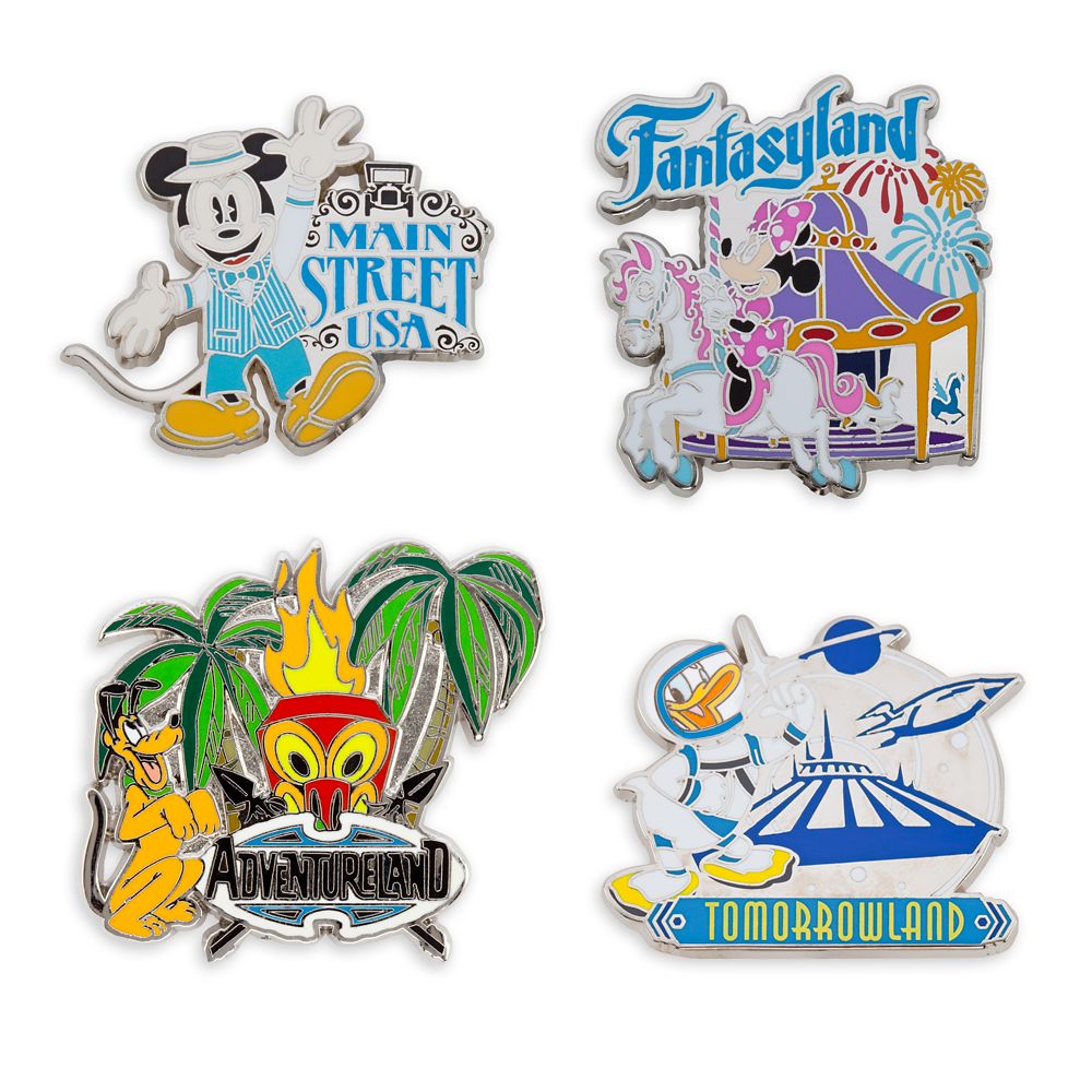 Mickey Mouse and Friends Four Lands Pin Set – Disney Parks