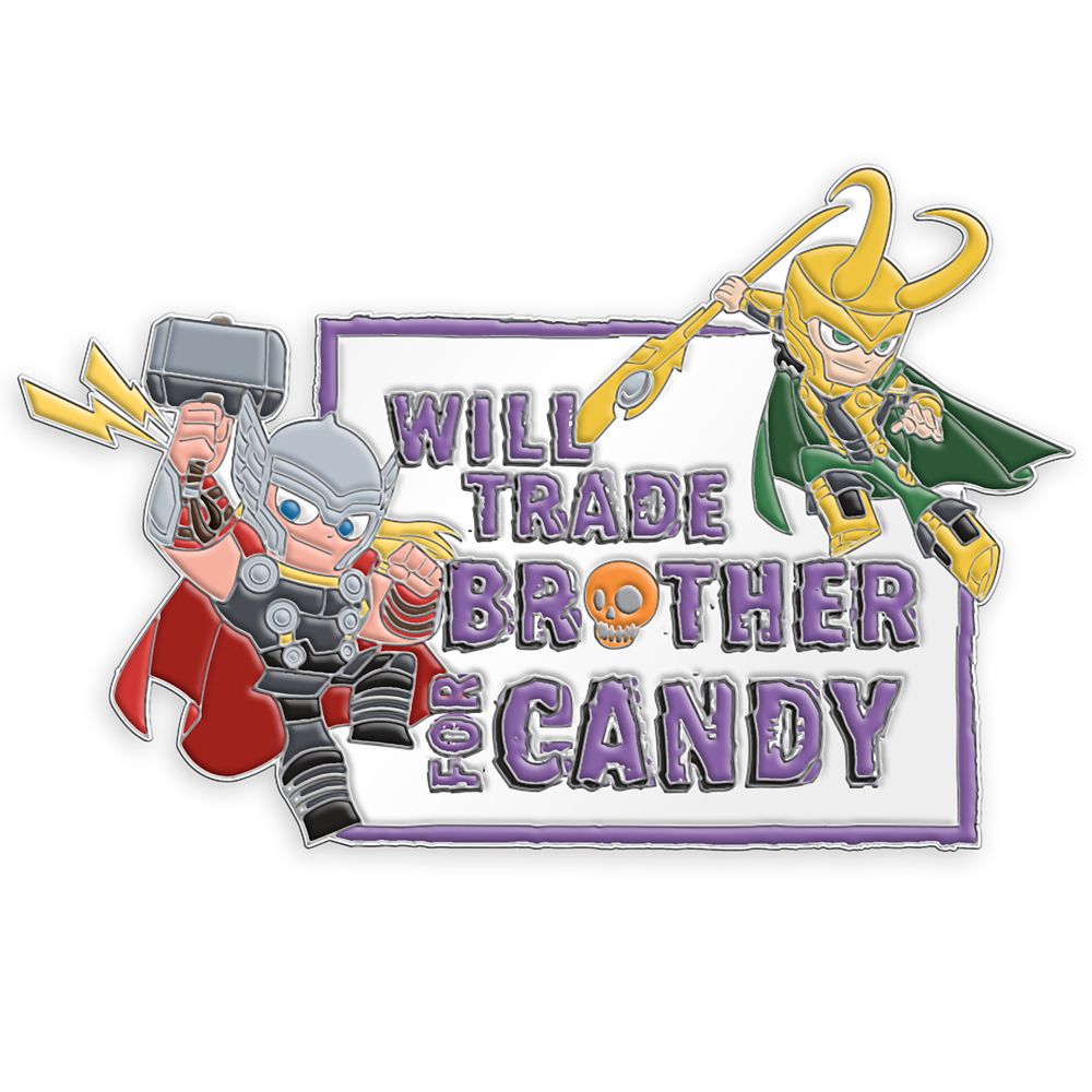 Thor and Loki Halloween Pin