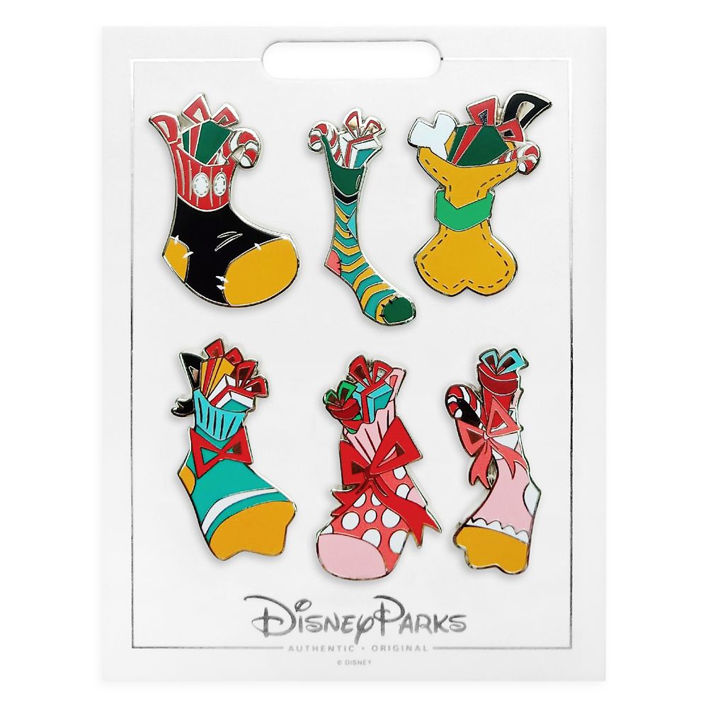 Mickey Mouse and Friends Holiday Stocking Pin Set