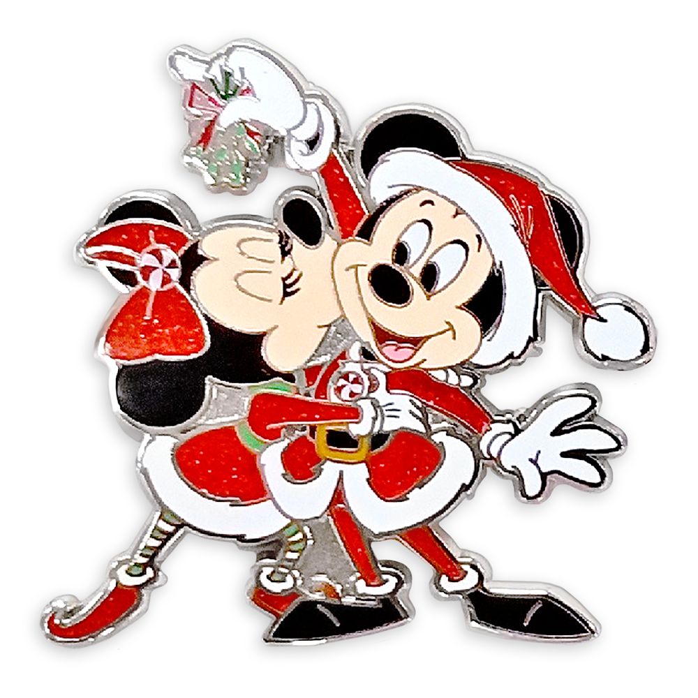Santa Mickey and Minnie Mouse Holiday Pin
