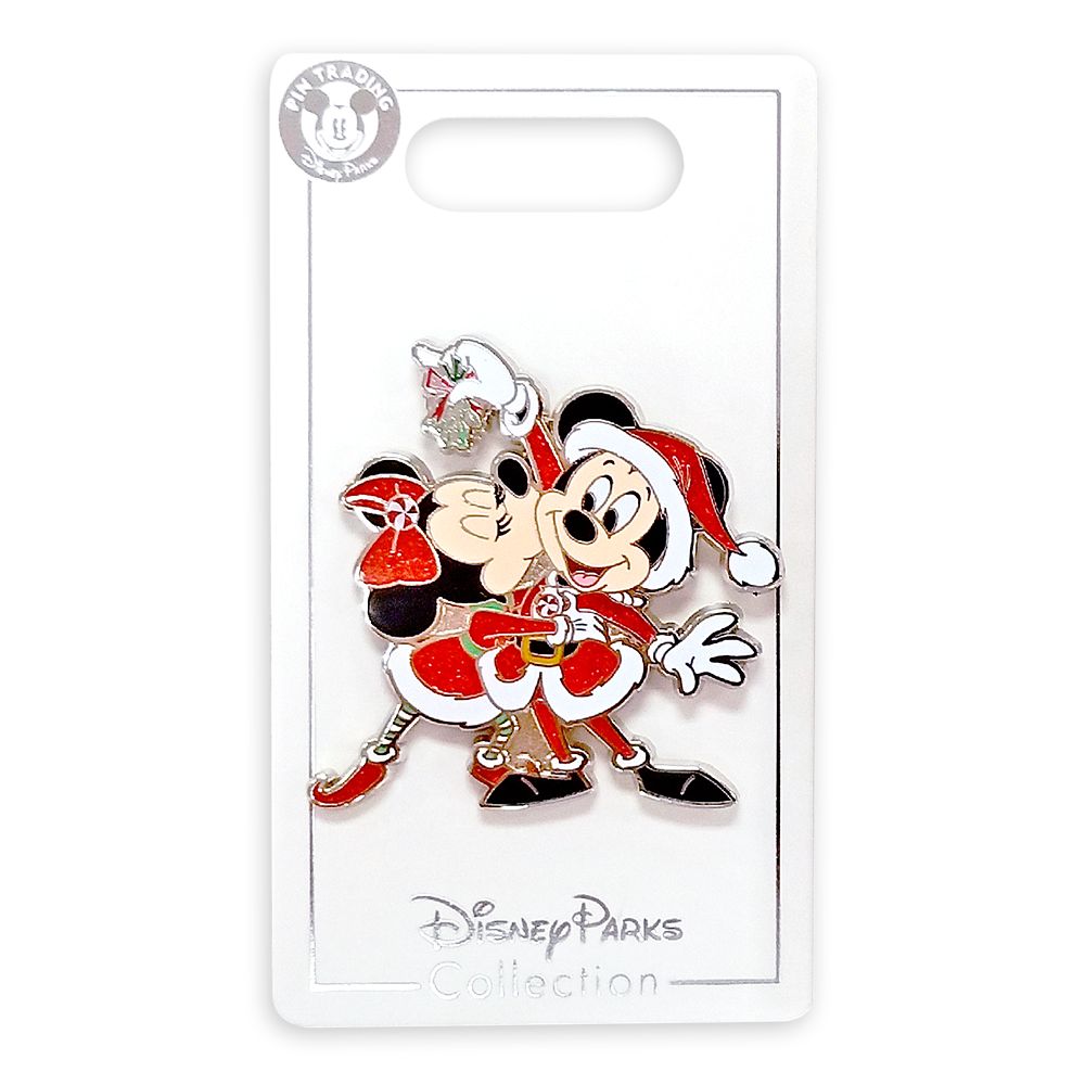 Santa Mickey and Minnie Mouse Holiday Pin