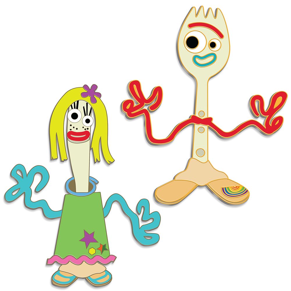 Forky and Karen Beverly D-Flair Pin Set – Toy Story 4 released today