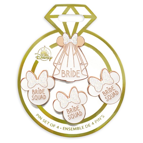 Minnie Mouse Icon ''Bride Squad'' Flair Pin Set