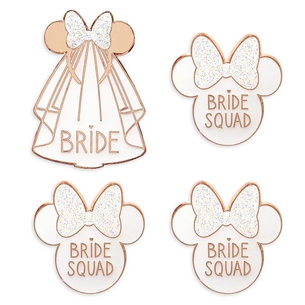 Minnie Mouse Icon ''Bride Squad'' Flair Pin Set