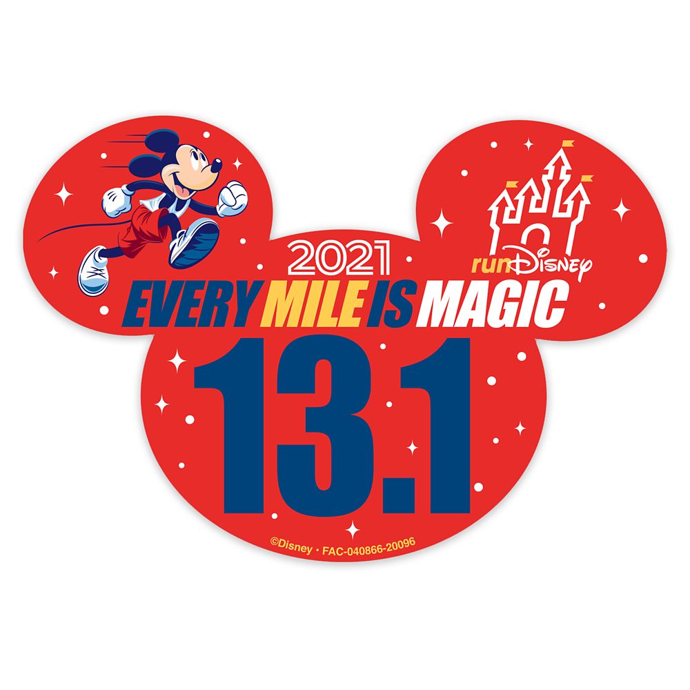Mickey Mouse runDisney 2021 Magnet – 13.1