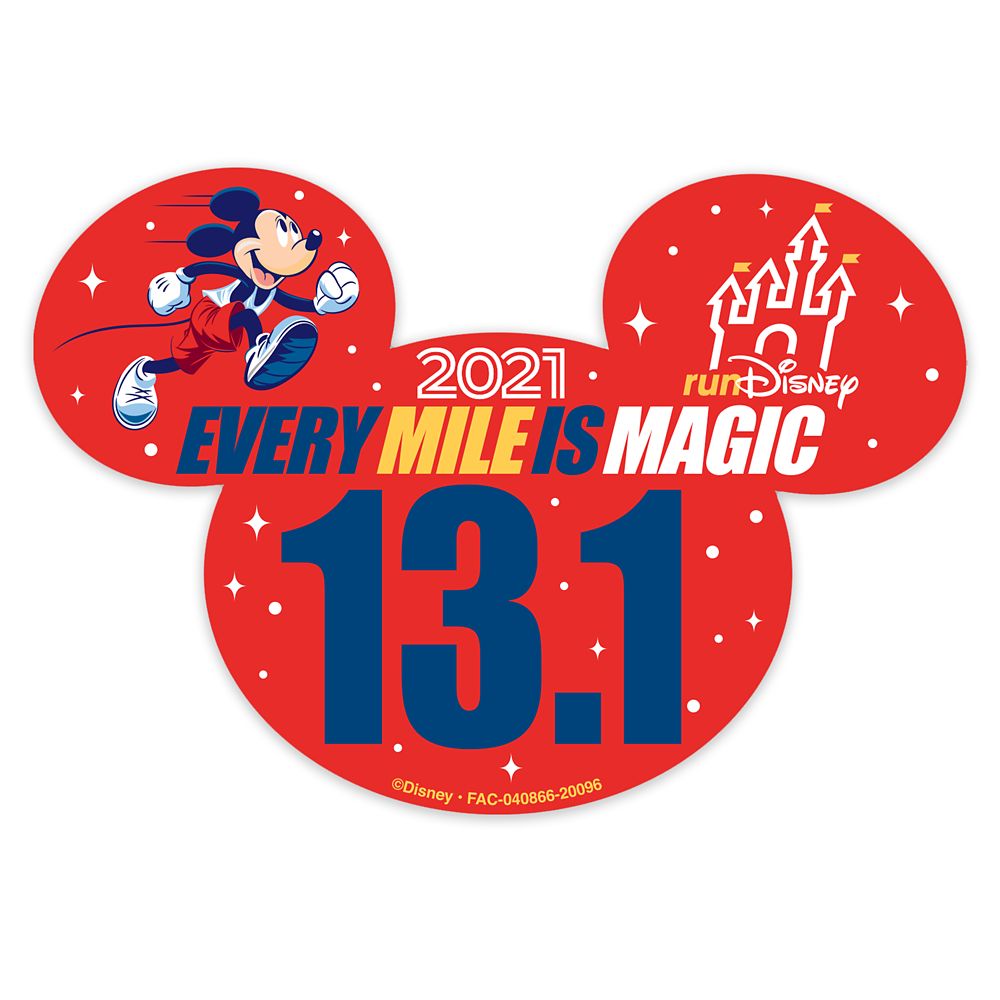 Mickey Mouse runDisney 2021 Magnet – 13.1 now available for purchase