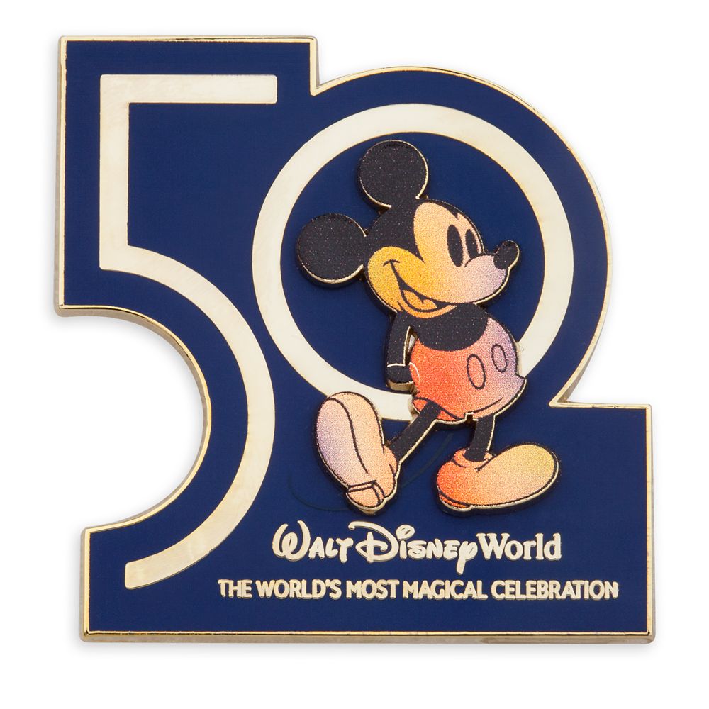 Mickey Mouse Pin and Patch Set – Walt Disney World 50th Anniversary