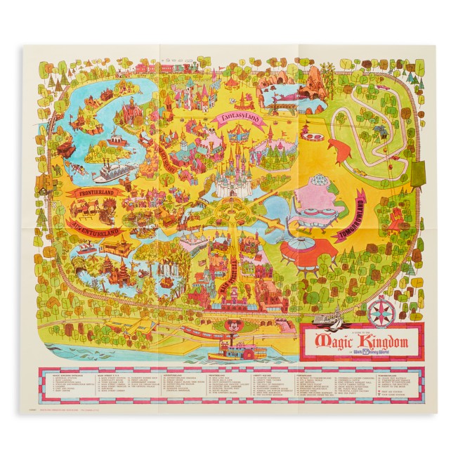 magic kingdom souvenir map reproduction walt disney world shopdisney