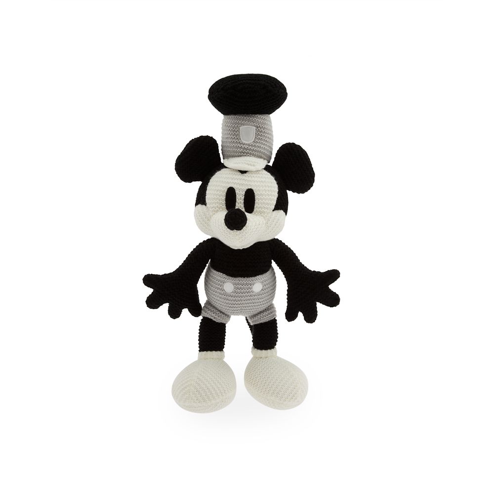 black and white mickey mouse plush