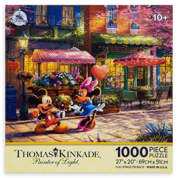 Thomas Kinkade Mickey and Minnie Sweetheart Cafe 750 Piece Ceaco Puzzle 