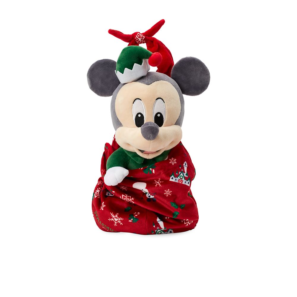 Disney Babies Mickey Mouse Holiday Plush Doll in Pouch – Small – 12''