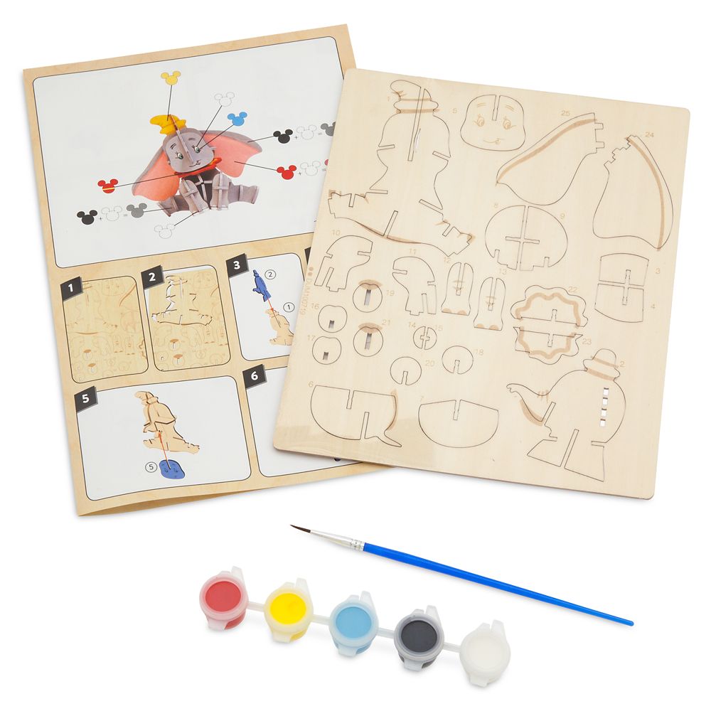 Dumbo 3D Wood Model and Paint Set – Disney Ink & Paint