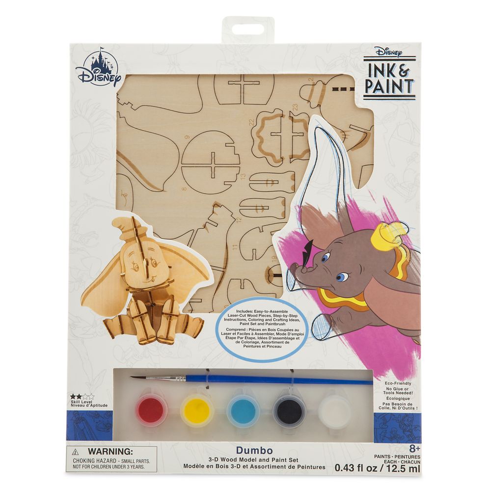 Dumbo 3D Wood Model and Paint Set – Disney Ink & Paint