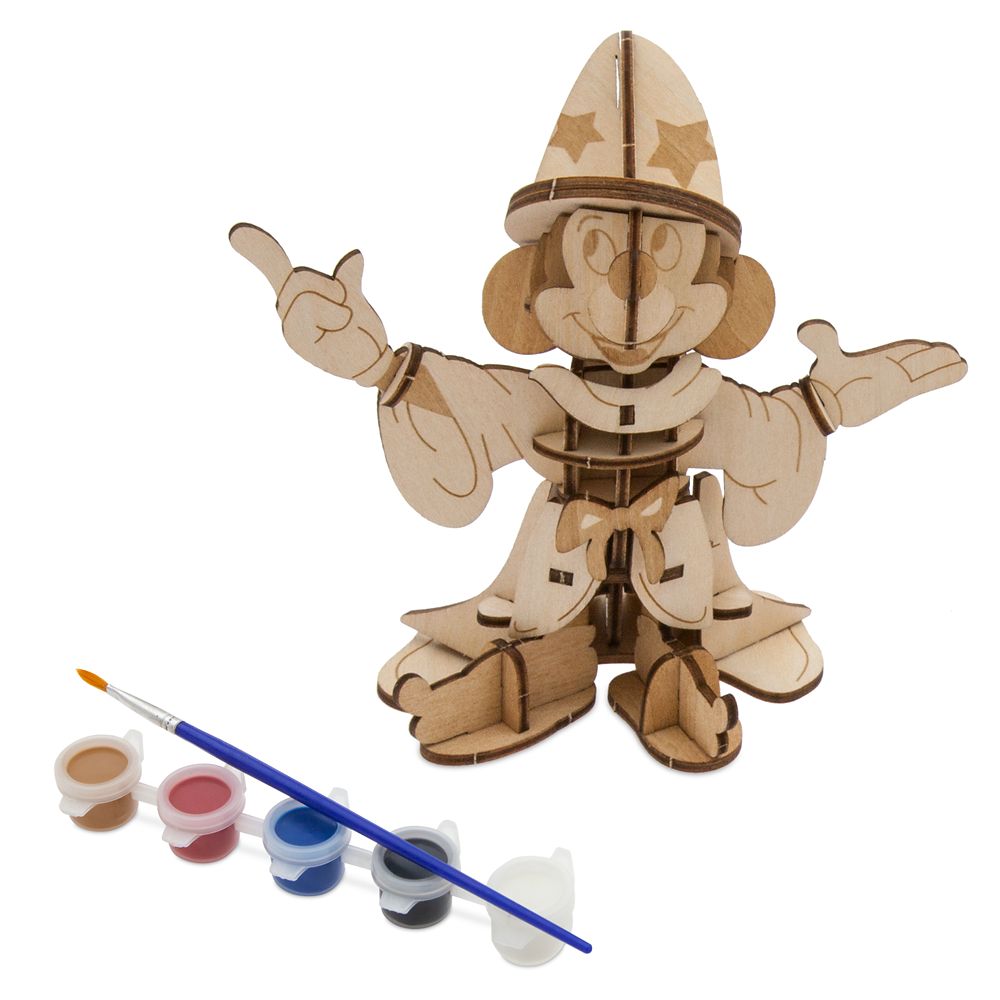 Sorcerer Mickey Mouse 3D Wood Model and Paint Set – Disney Ink & Paint