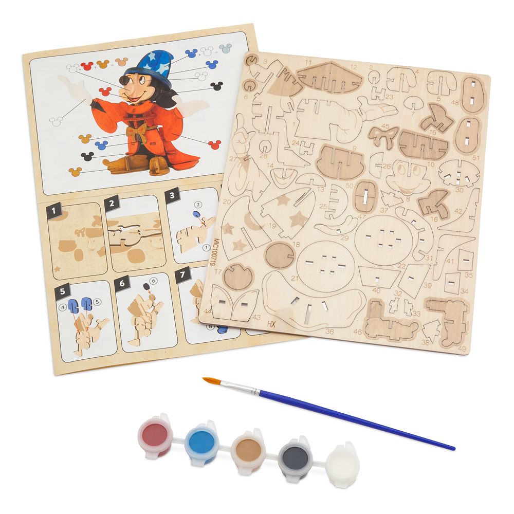 Sorcerer Mickey Mouse 3D Wood Model and Paint Set – Disney Ink & Paint