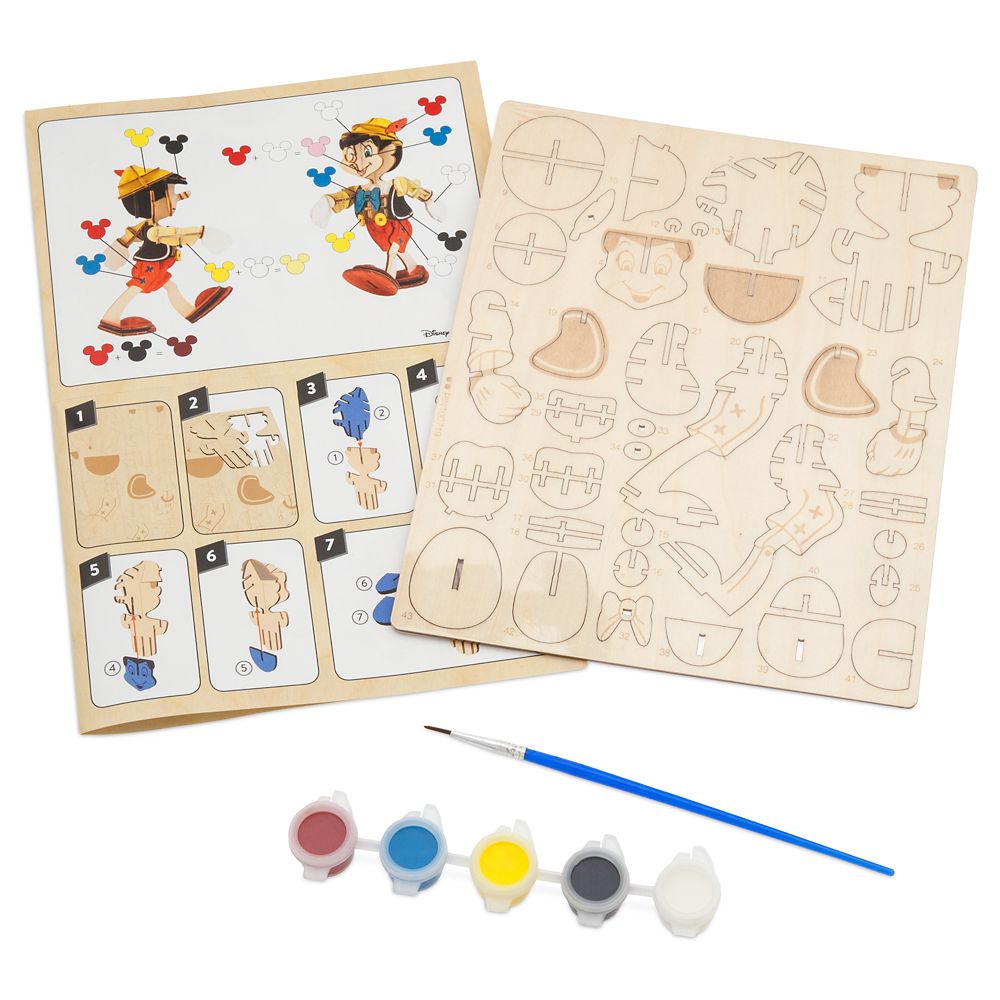 Pinocchio 3D Wood Model and Paint Set – Disney Ink & Paint