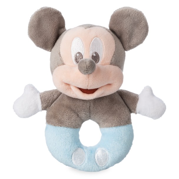 Mickey Mouse Plush Rattle for Baby – Blue