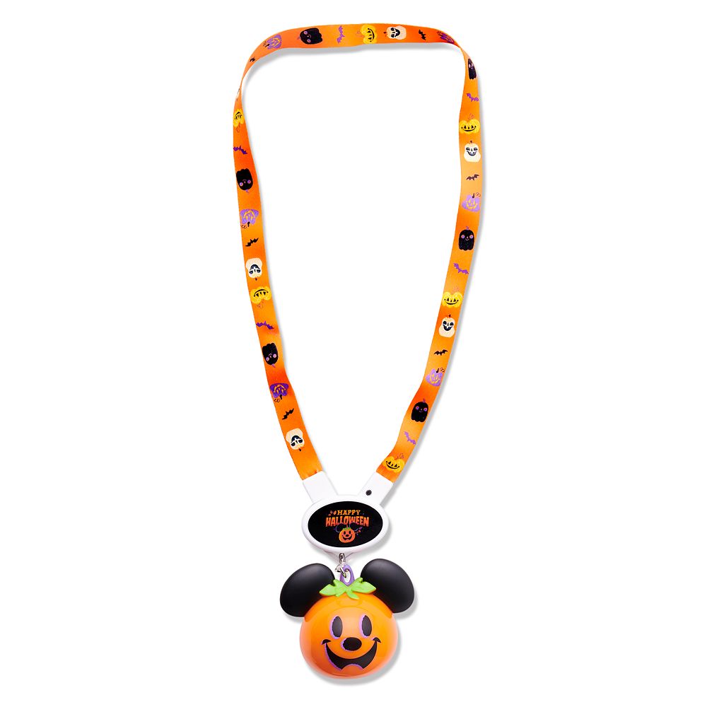 Mickey Mouse Pumpkin Halloween Light-Up Lanyard