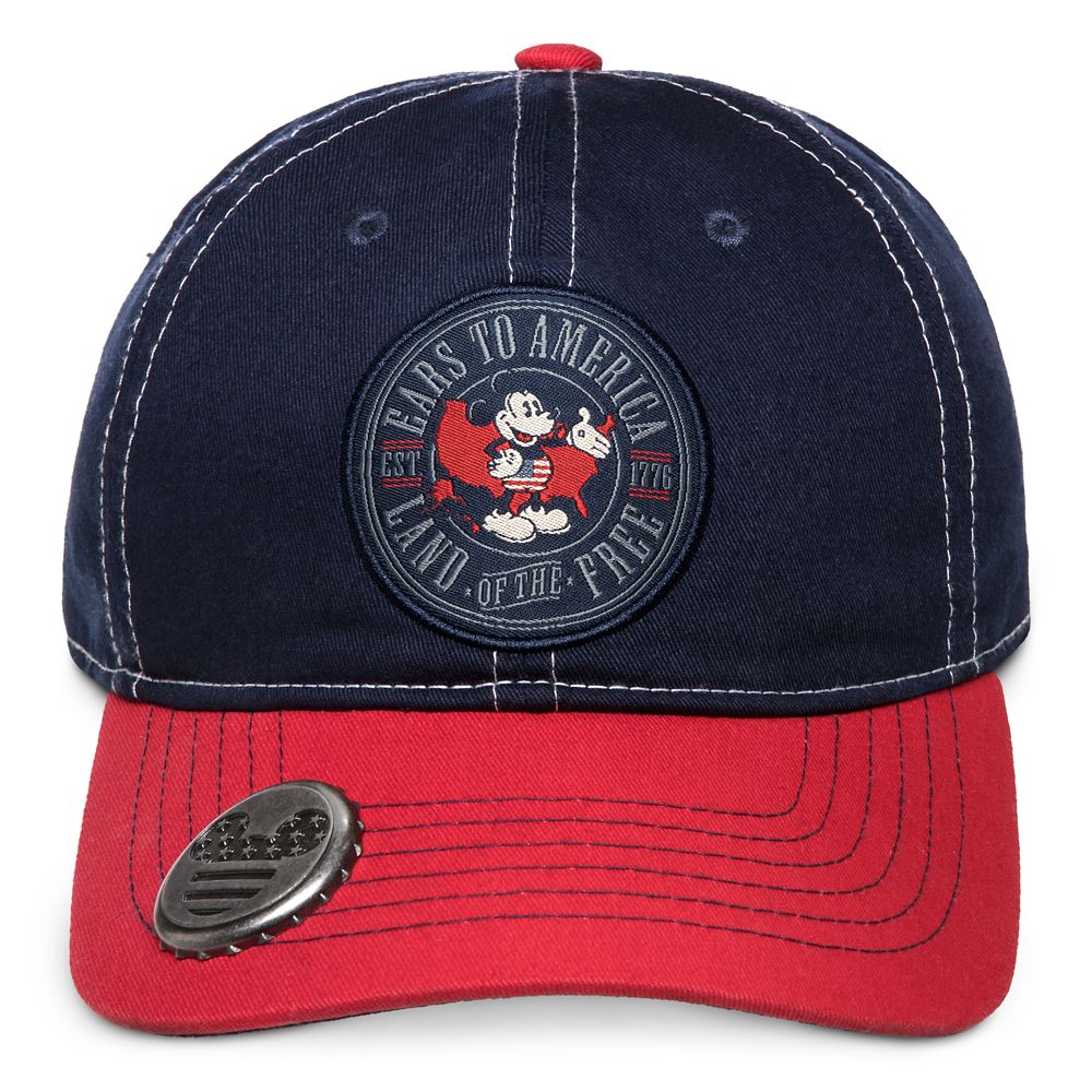 Mickey Mouse Americana Baseball Cap with Bottle Opener for Adults  Walt Disney World