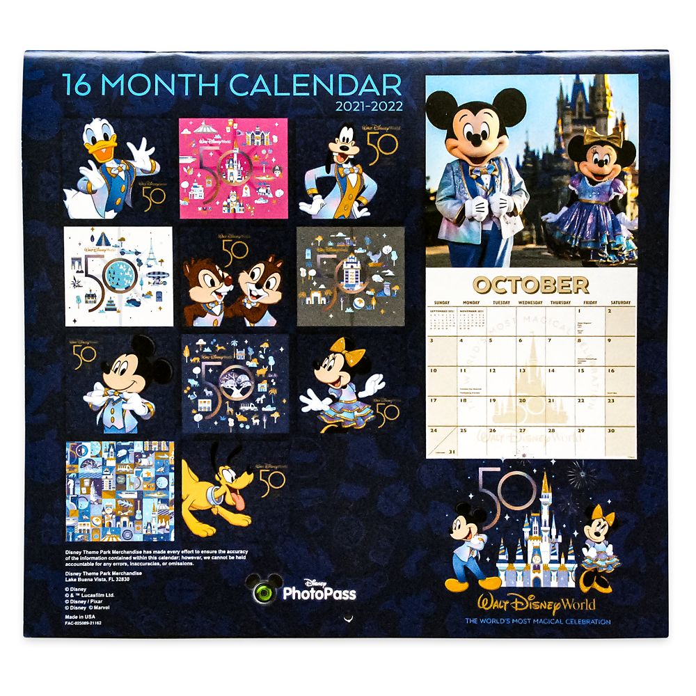 Walt Disney World 16 Month Calendar 2021-2022 has hit the shelves – Dis Merchandise News