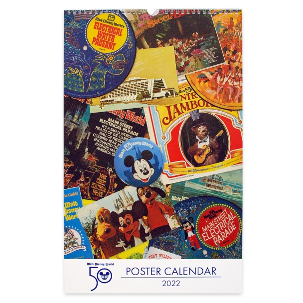 Walt Disney World 50th Anniversary Poster Calendar 2022