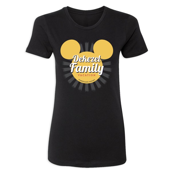 Women's Disneyland Mickey Mouse Sunburst Family Vacation T-Shirt – Customized