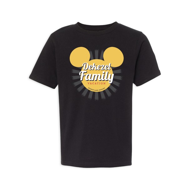Kids' Disneyland Mickey Mouse Sunburst Family Vacation T-Shirt – Customized