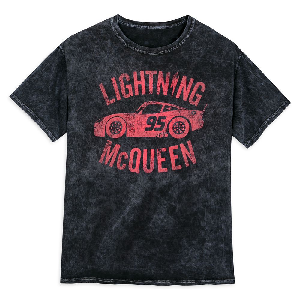 Lightning McQueen Mineral Wash T-Shirt for Adults – Cars here now