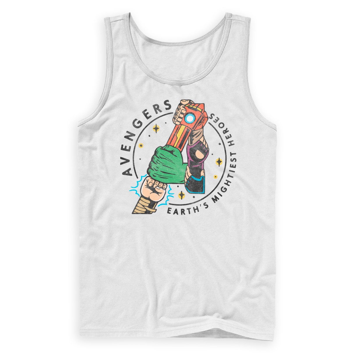 The Avengers Team Huddle Tank Top for Adults