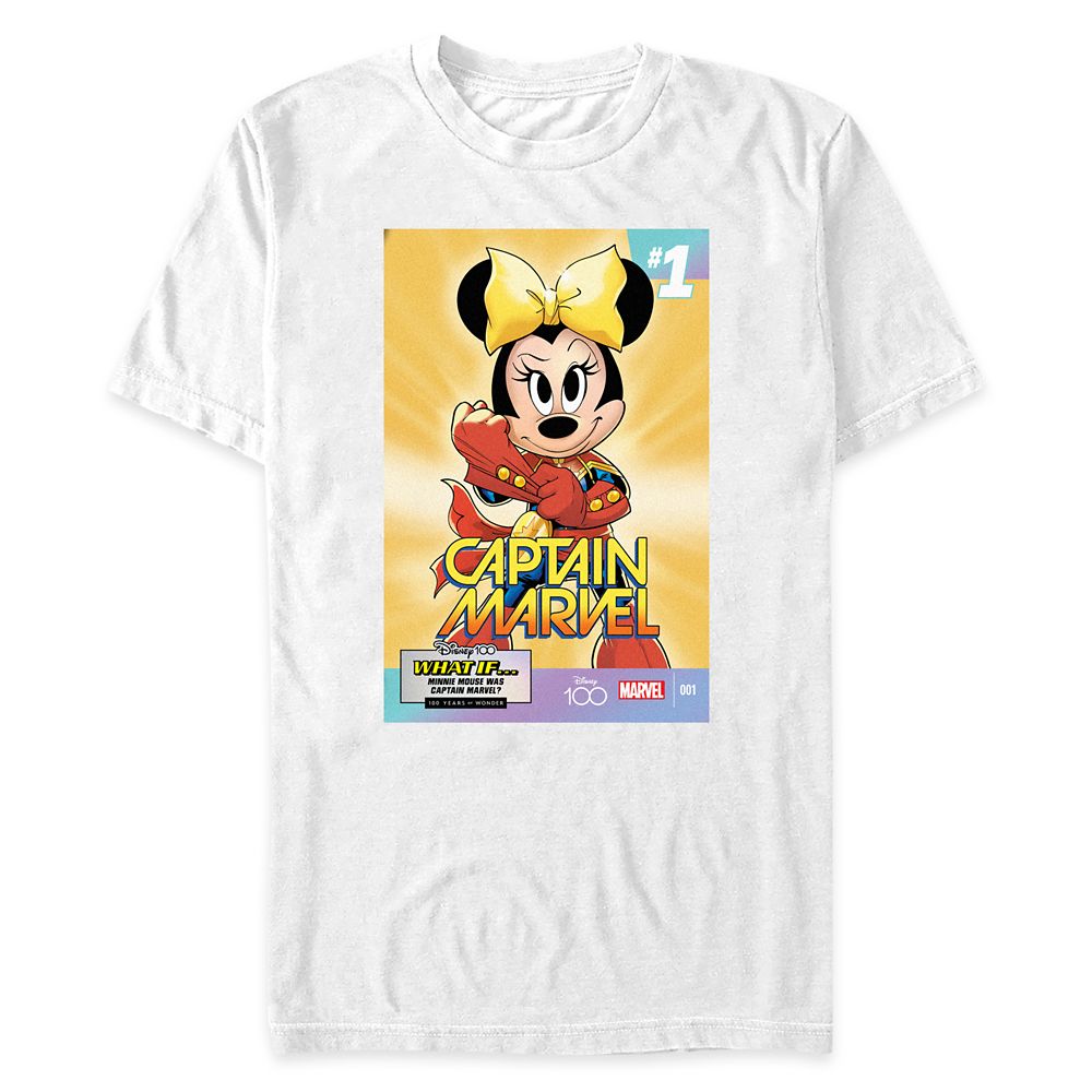 Minnie Mouse: Captain Marvel Comic T-Shirt for Adults  Disney100