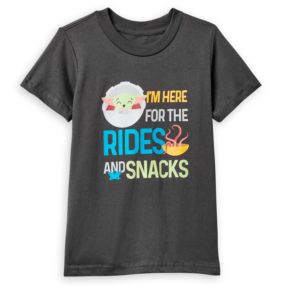 Grogu ''I'm Here for the Rides and Snacks'' T-Shirt for Kids – Star Wars: The Mandalorian