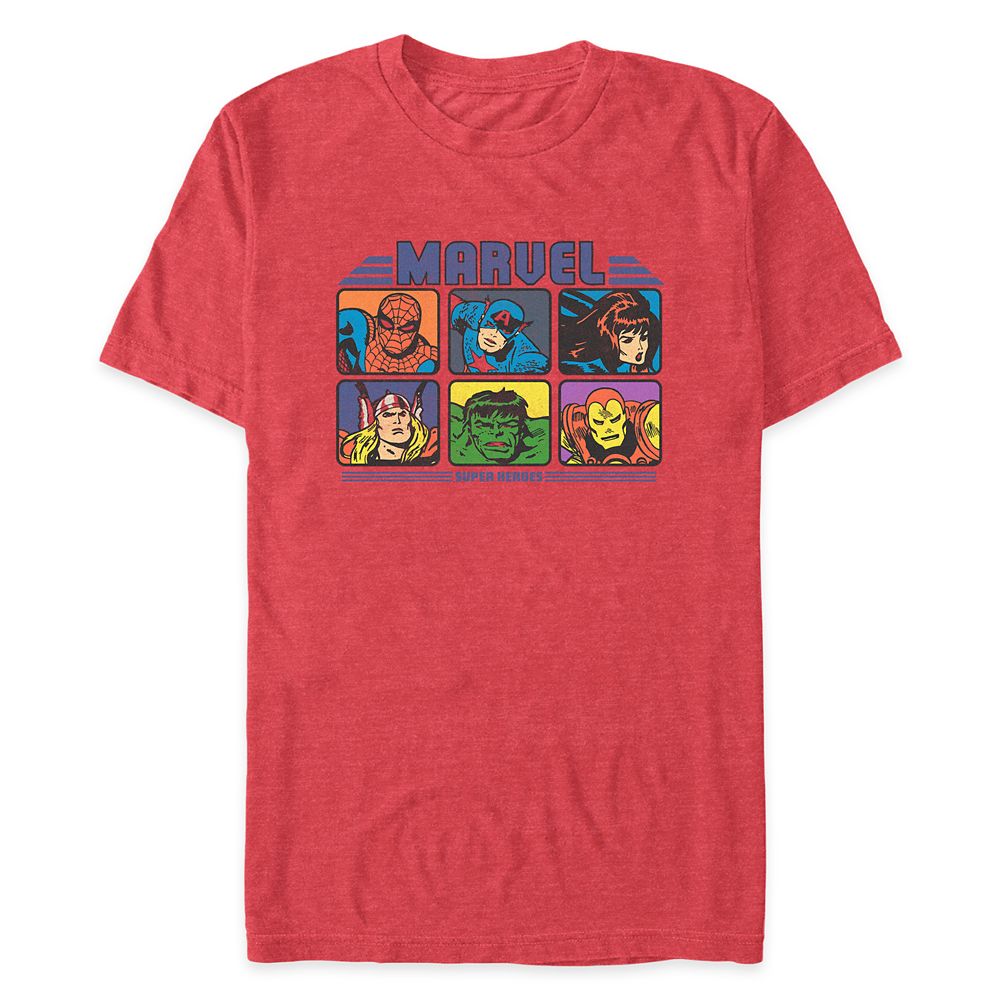 Marvel Comics Super Heroes T-Shirt for Adults is available online for purchase