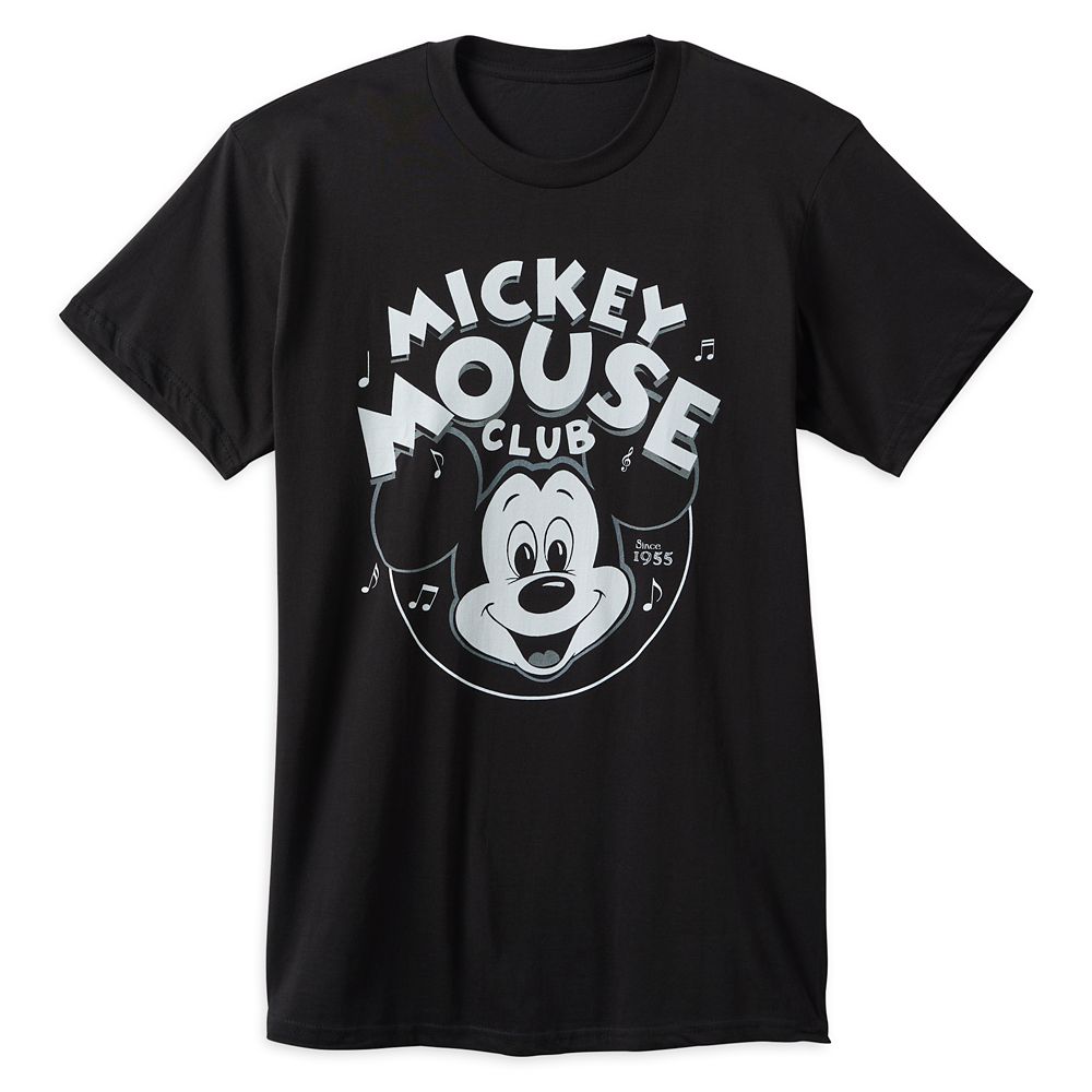 The Mickey Mouse Club Logo T-Shirt for Adults – Black is now available for purchase