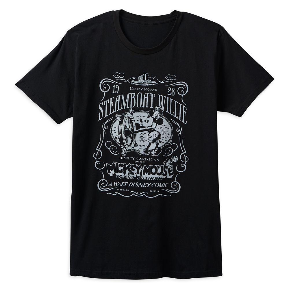 Mickey Mouse T-Shirt for Adults – Steamboat Willie is now available