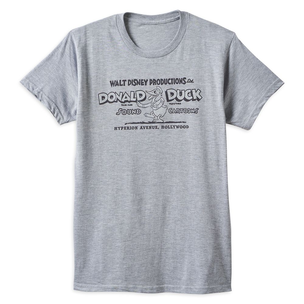 Donald Duck Disney Hyperion Studio Logo T-Shirt for Adults available online