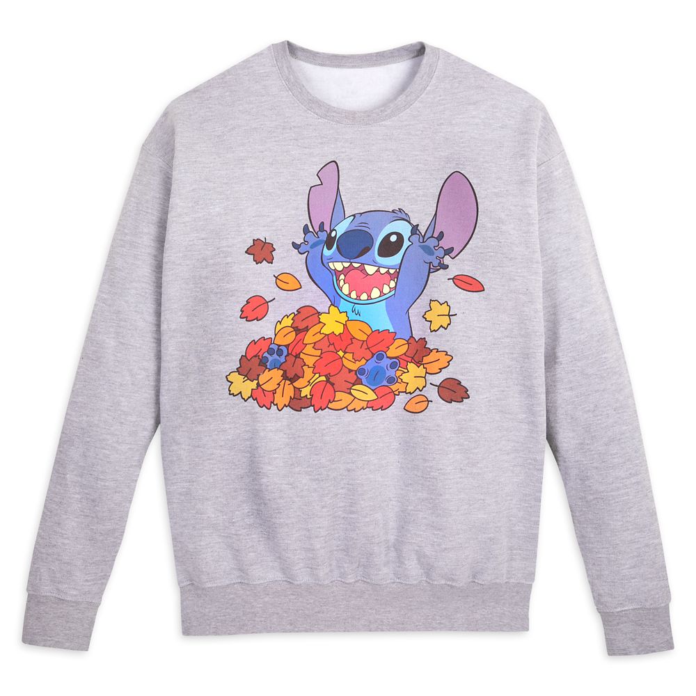 Stitch Autumn Leaves Long Sleeve T-Shirt for Adults Official shopDisney