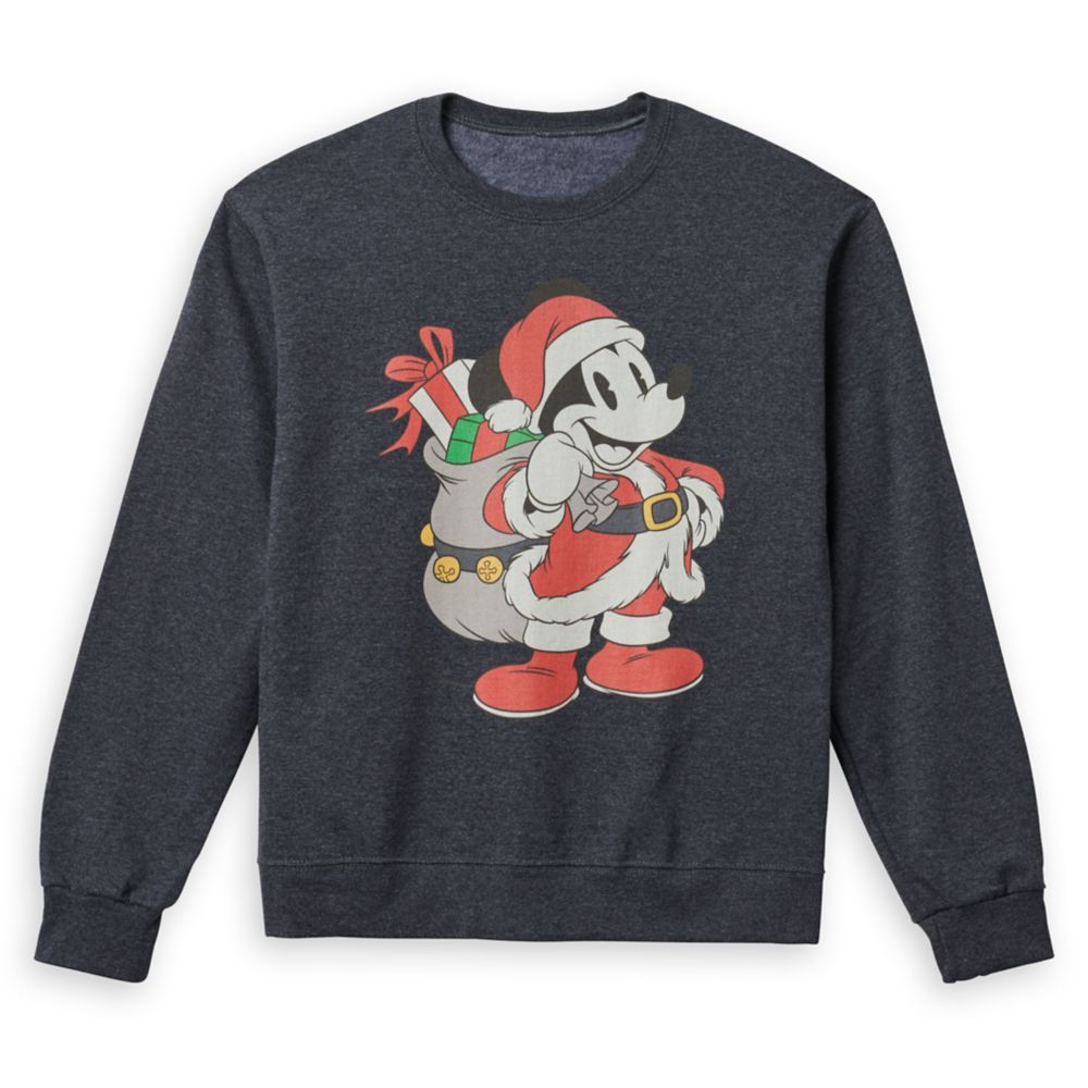 Santa Mickey Mouse Holiday Pullover Sweatshirt for Adults is now available for purchase