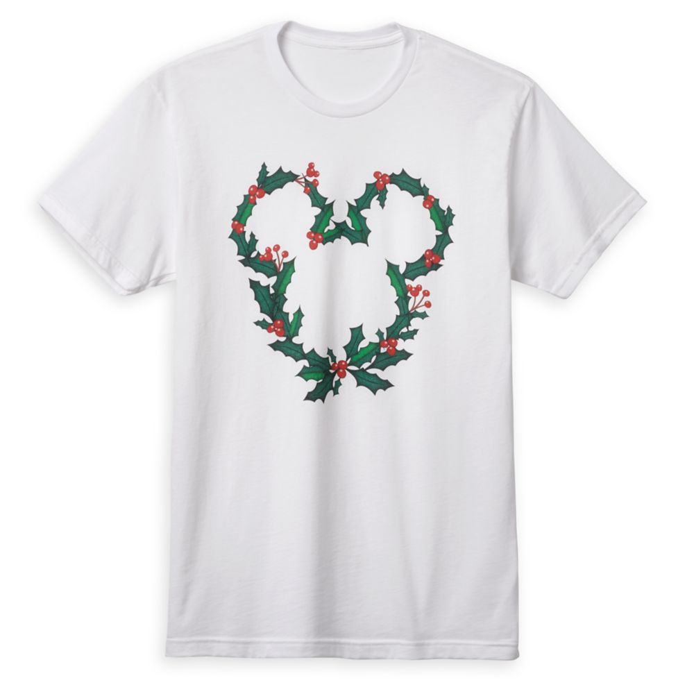 Mickey Mouse Icon Holiday Wreath T-Shirt for Adults Official shopDisney