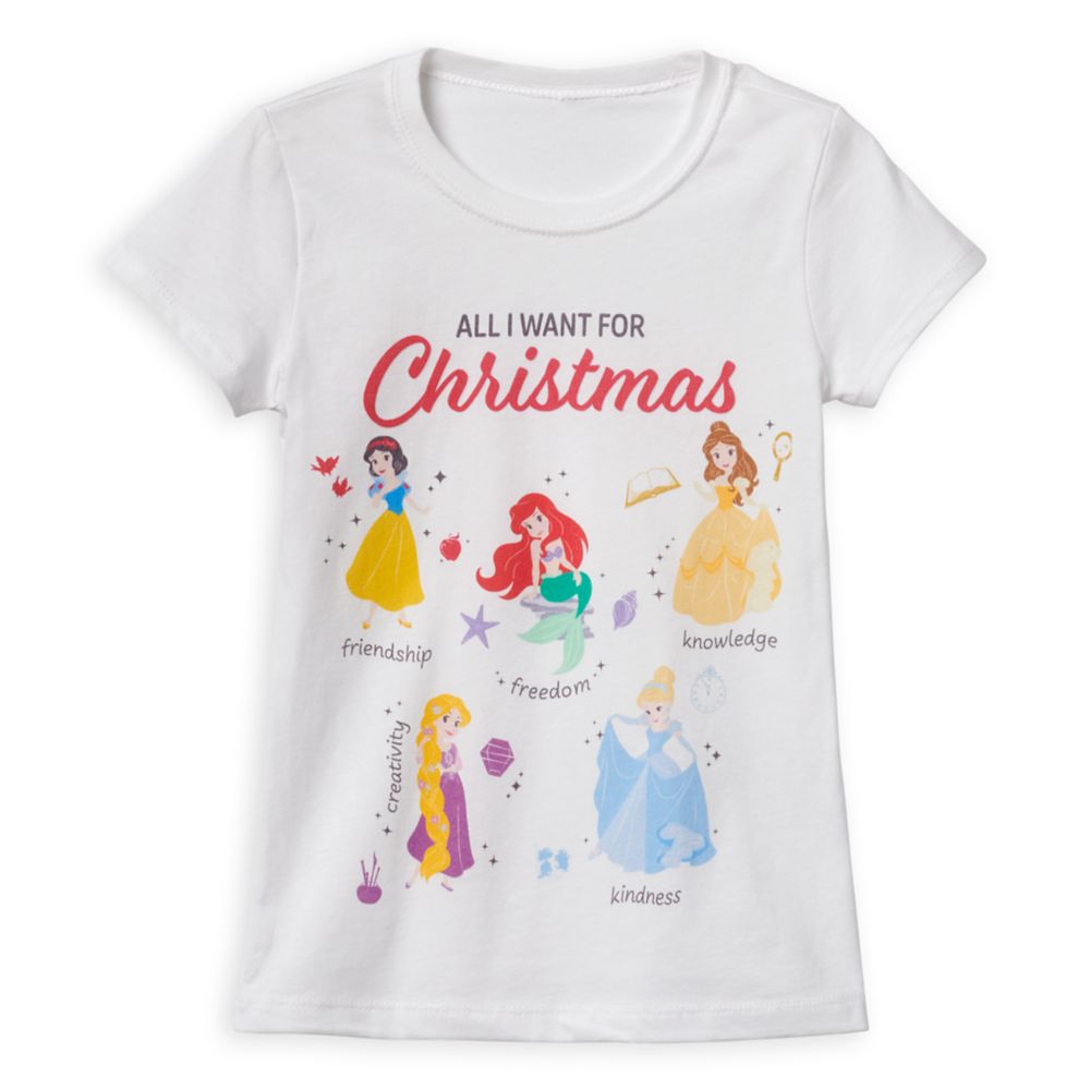 Disney Princess Holiday T-Shirt for Girls released today