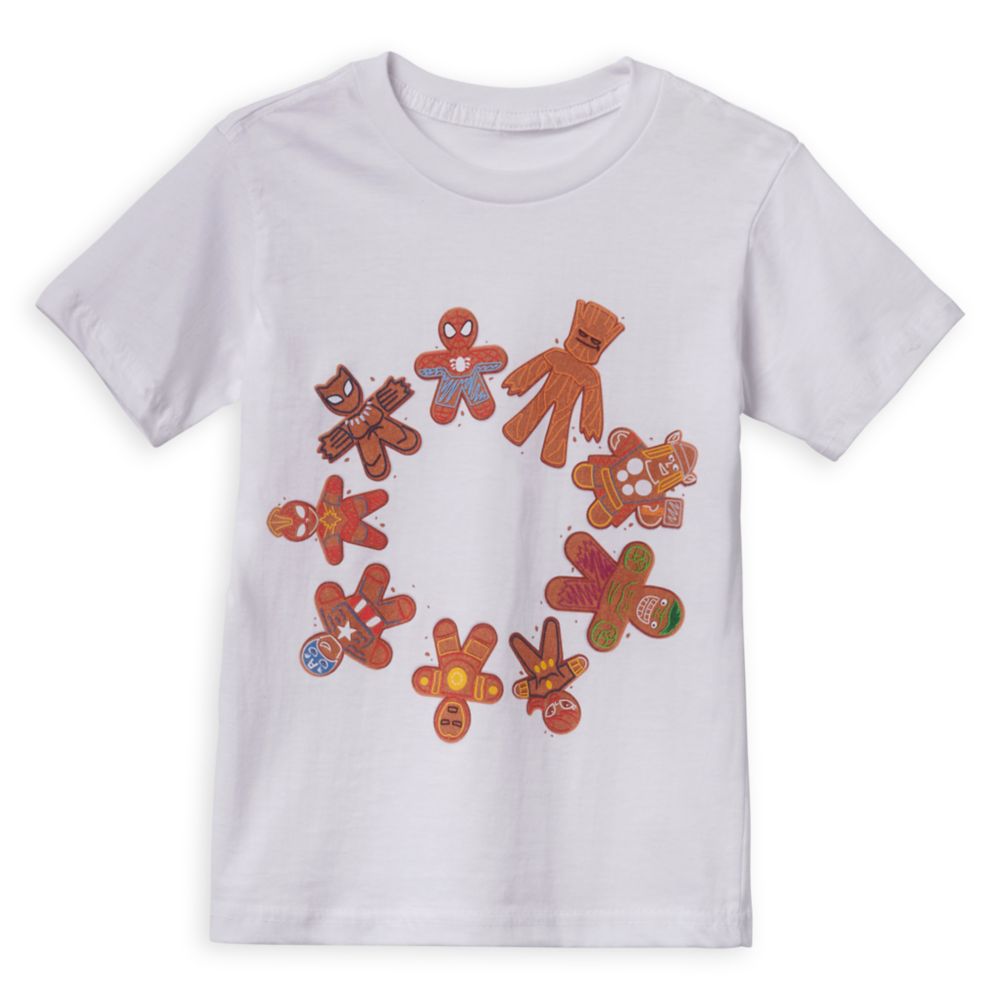 Marvel Heroes as Gingerbread Cookies Holiday T-Shirt for Kids Official shopDisney