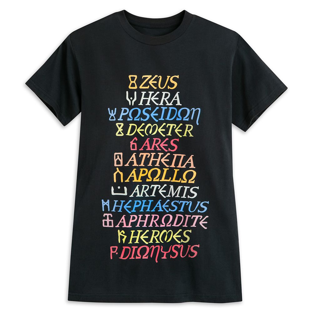 Gods of Olympus T-Shirt for Adults – Percy Jackson and the Olympians