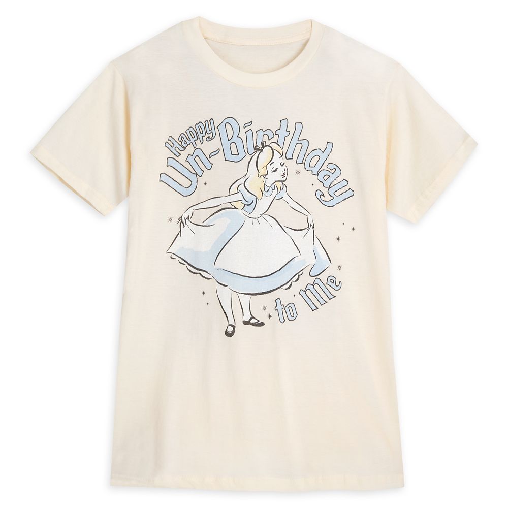 Alice in Wonderland ''Happy Un-Birthday To Me'' T-Shirt for Adults