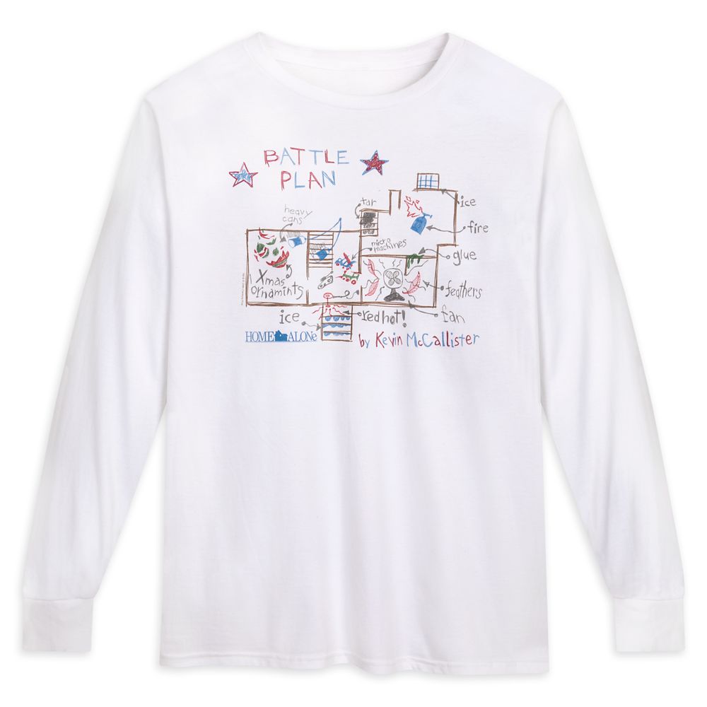 Kevin McCallister Battle Plan Long Sleeve T-Shirt for Adults – Home Alone now available online