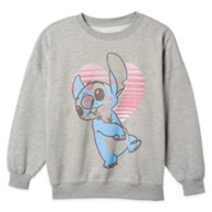 Boy's Lilo & Stitch Facial Expressions of Stitch Pull Over Hoodie - Navy  Blue Heather - Large