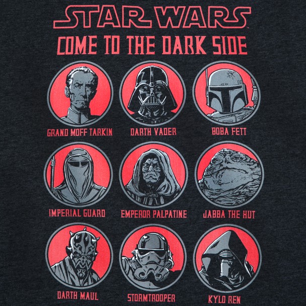 Dark Side Heathered T-Shirt for Adults – Star Wars