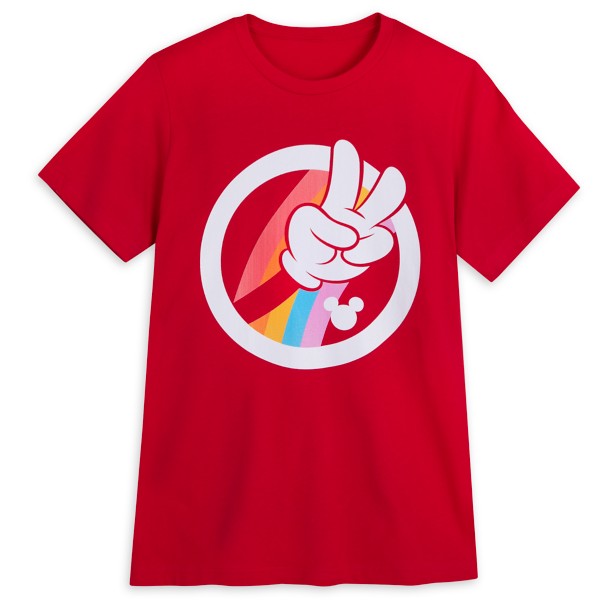 Mickey Mouse Peace Sign T-Shirt for Adults – Disney Pride Collection