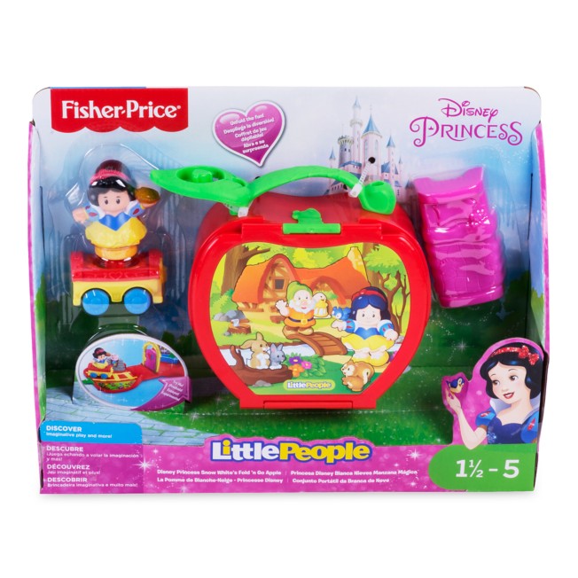 Fisher Price Little People Disney Princess Snow White fold go Apple mine playset 